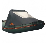 Носовой тент для надувной лодки Колибри KM-360DSL, черный тент носовой для лодок с прозрачным окном